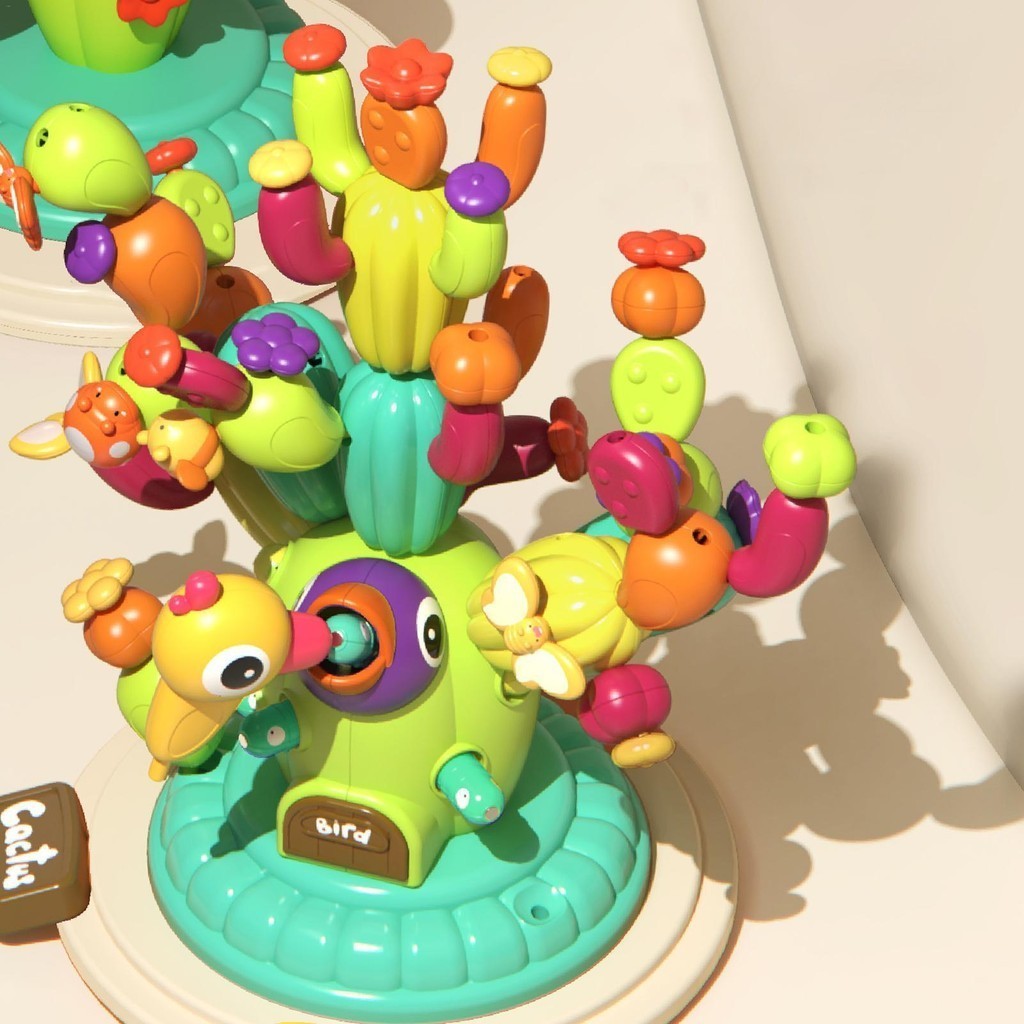 Cactus Stacking Blocks Cute Cactus Shape Puzzle Building Blocks ...