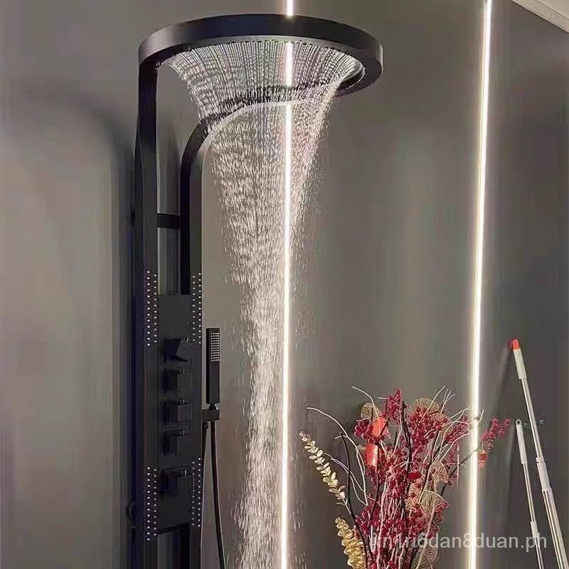 German Copper Ring Waterfall Wall-Mounted Shower Screen Shower Set ...