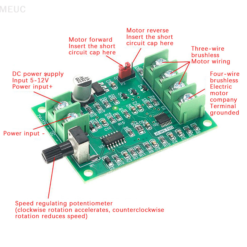 Driver Per Motore Brushless DC 7V-12V – Scheda Modulo Controller Di Velocità