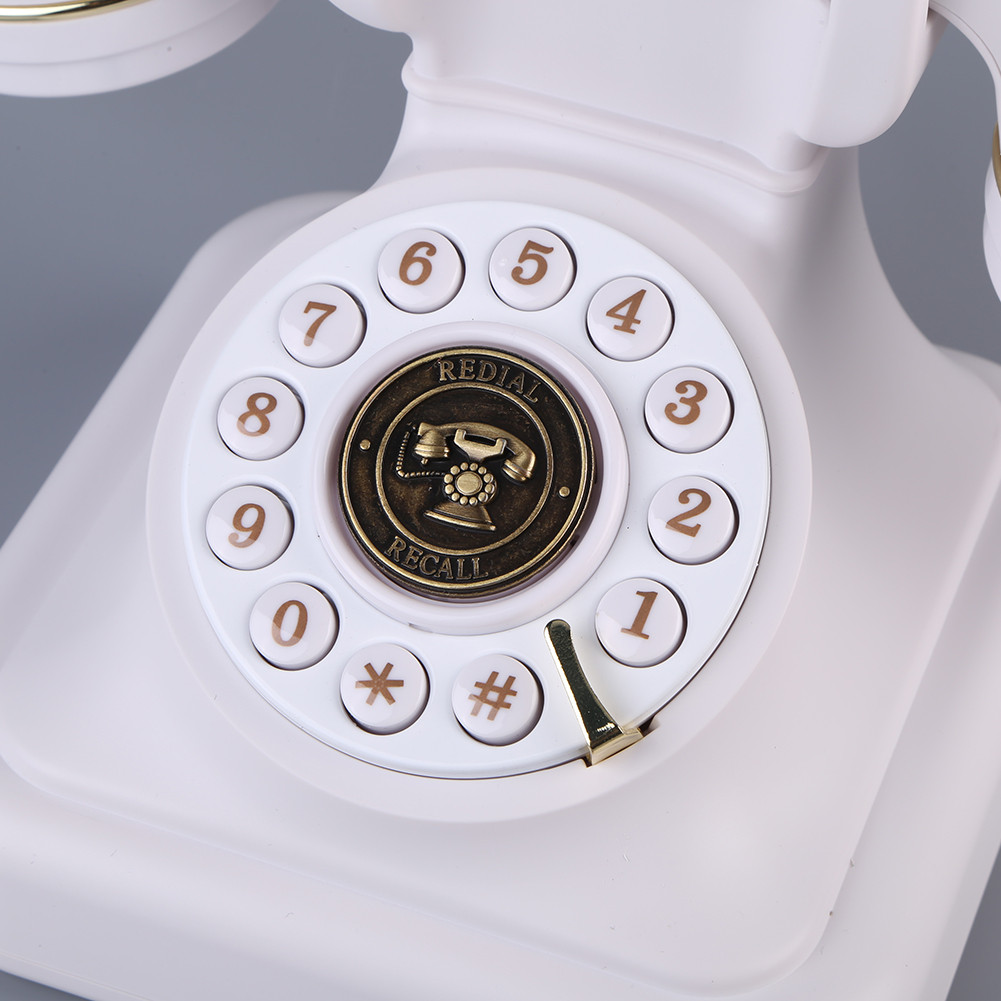 Retro Landline Telephone with Ringer Control Redial Corded Desk Dial ...
