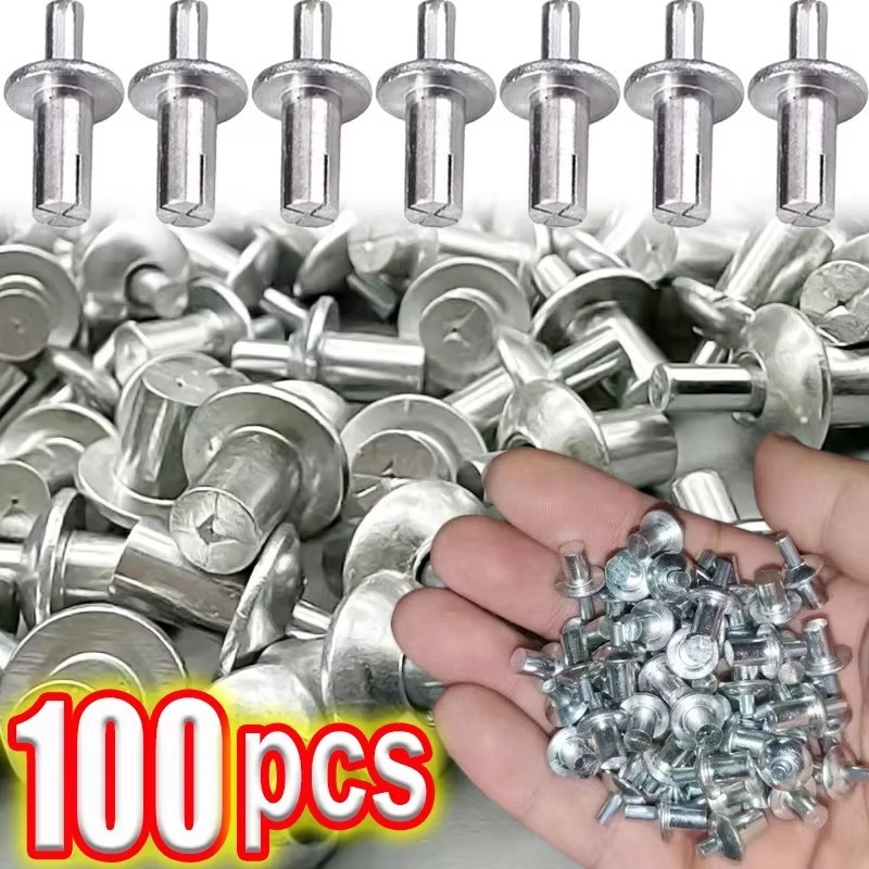 20 50 100pcs Hammer Drive Expansion Nails Head Piercing Rivet Aluminum