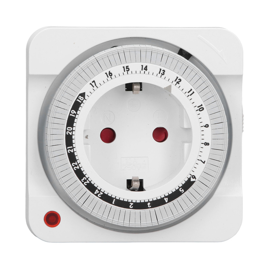 Timer Socket Mechanical 24 Hour 15 Minute Increment Automatic Countdown ...