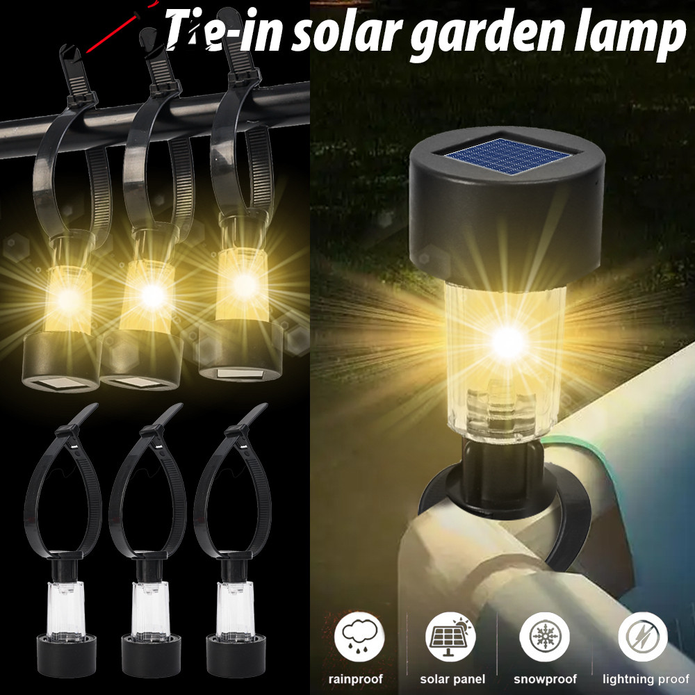 Tied LED Solar Lamp - Railing Pool Outdoor Decoration Spotlight Light ...