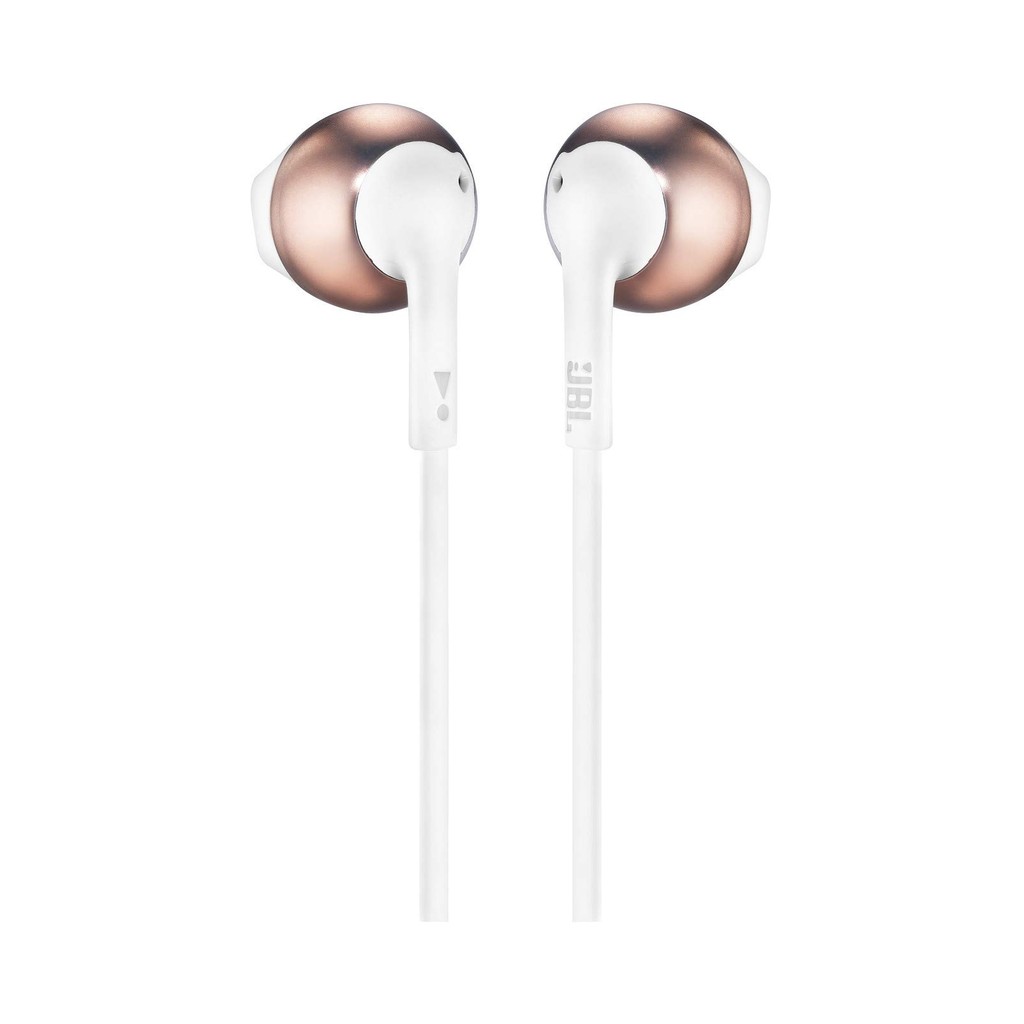 JBL TUNE 205 InEar Headphones with OneButton Remote/Mic Rose Gold