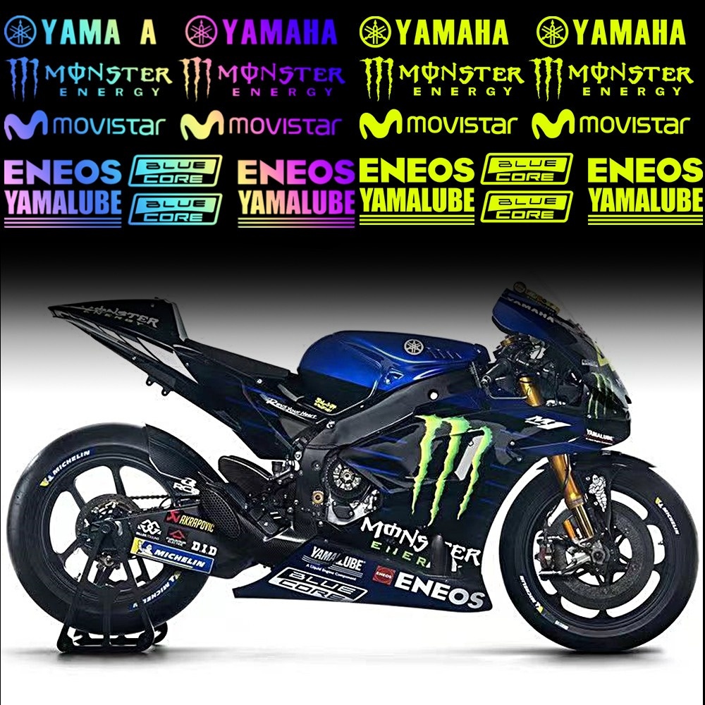 YAMAHA Motorcycle Reflective Sticker Waterproof Decorative Modification ...