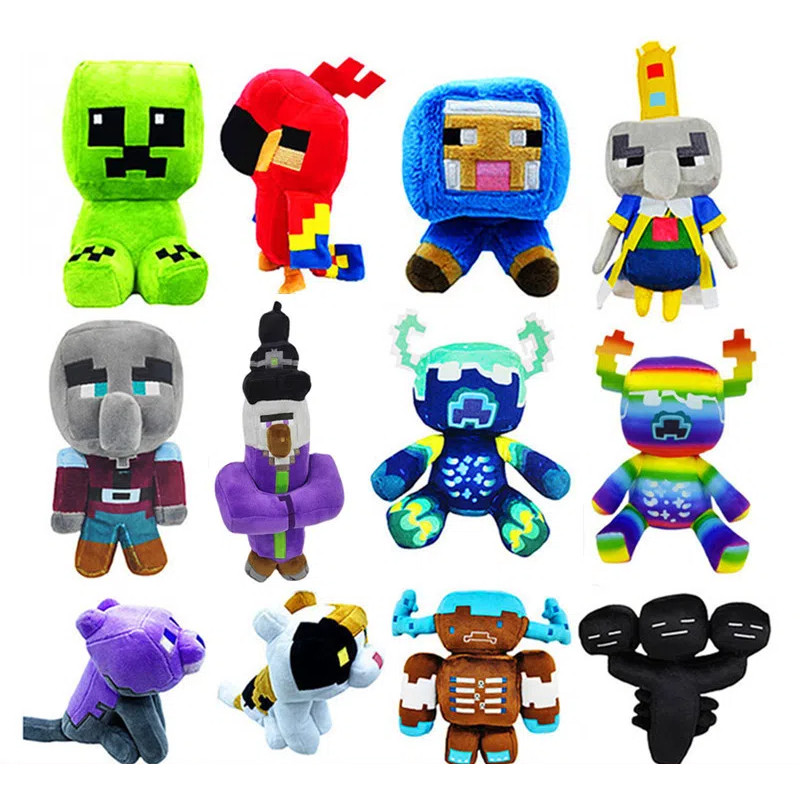 Minecraft Plush Toy Doll Bee Dolphin Salamander Big Panda Doll Ragdoll ...