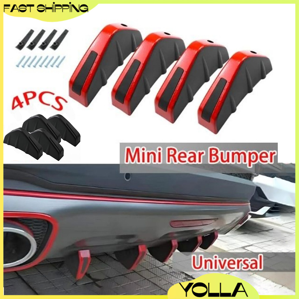 4Pcs/Set Car Rear Bumper Diffuser For Most Car SUV ATV Truck Anti ...