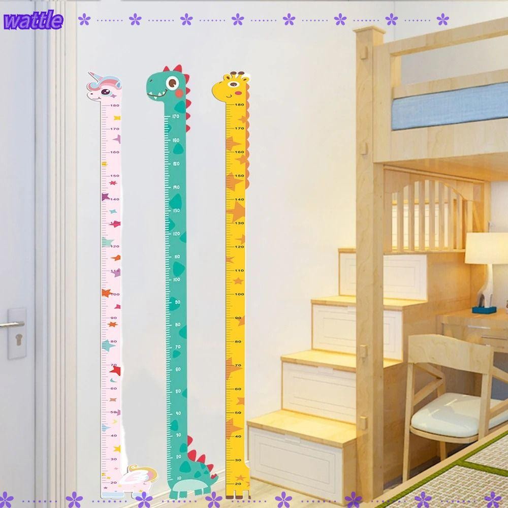 WATTLE Height Sticker, Unicorn Dinosaur Giraffe Kids Room Kindergarten ...
