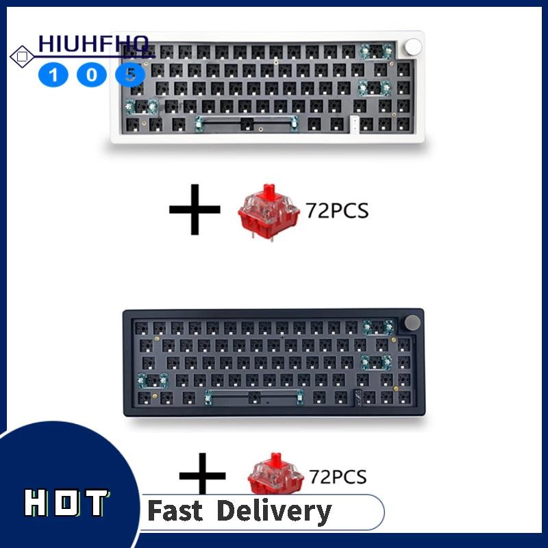 【Hiuhfhq105】GMK67 Customized Mechanical Keyboard+Red Switch DIY Kit Hot