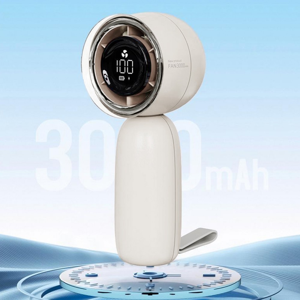 Compact Desk Fan with Rechargeable Battery 100 Adjustable Speeds Quiet