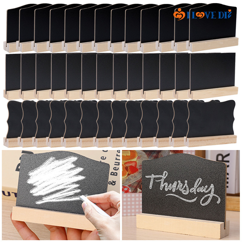 Mini Chalkboard Signs with Easel - Menu Message Board Label Sign ...