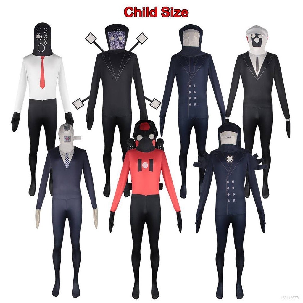 Yela Skibidi Toilet Child Jumpsuit Gift For Kids Titan TV Man Speaker