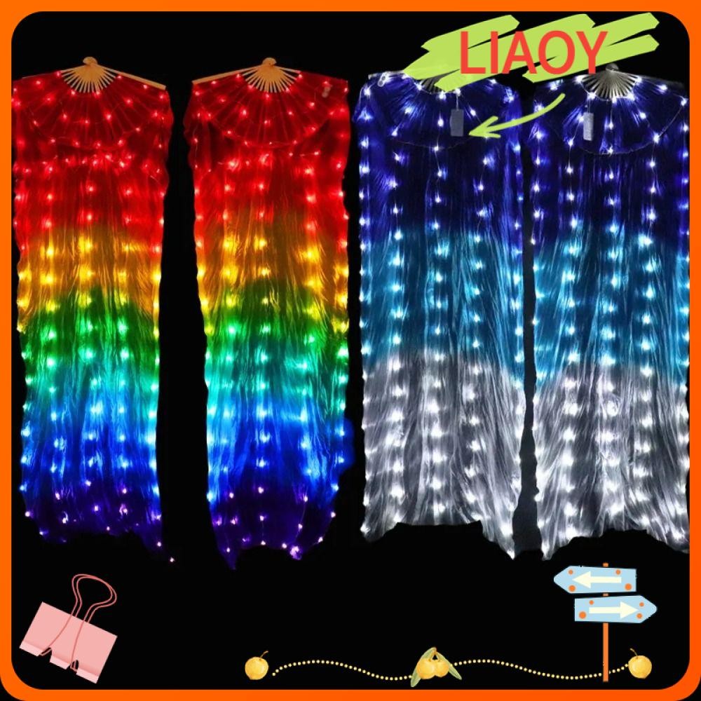 LIAOYING1 Belly Dance Fans, LED Light Silk LED Fan, Universal Veil ...