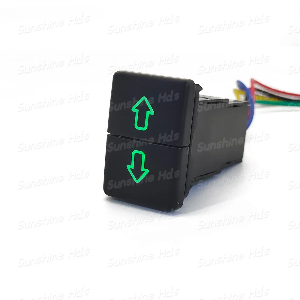 Car Dual Key LED Light Switch Power On Off Up Down Arrow Push Button ...