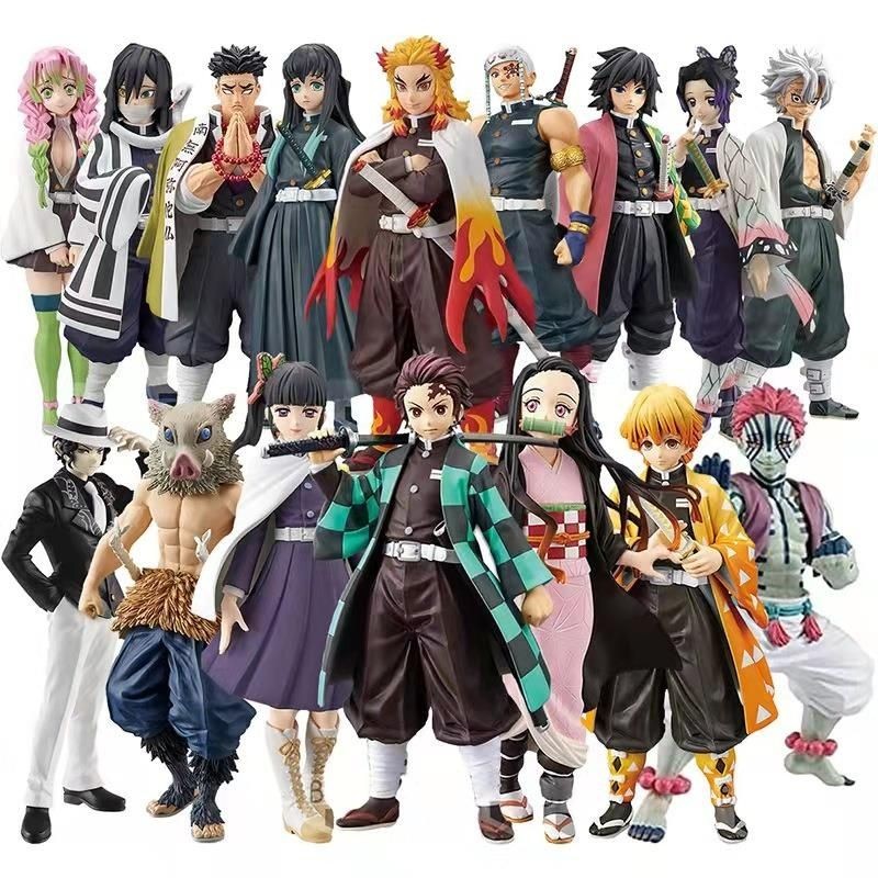 Anime Demon Slayer Figure Full Set Tanjiro Zenitsu Midouzi Butterfly ...