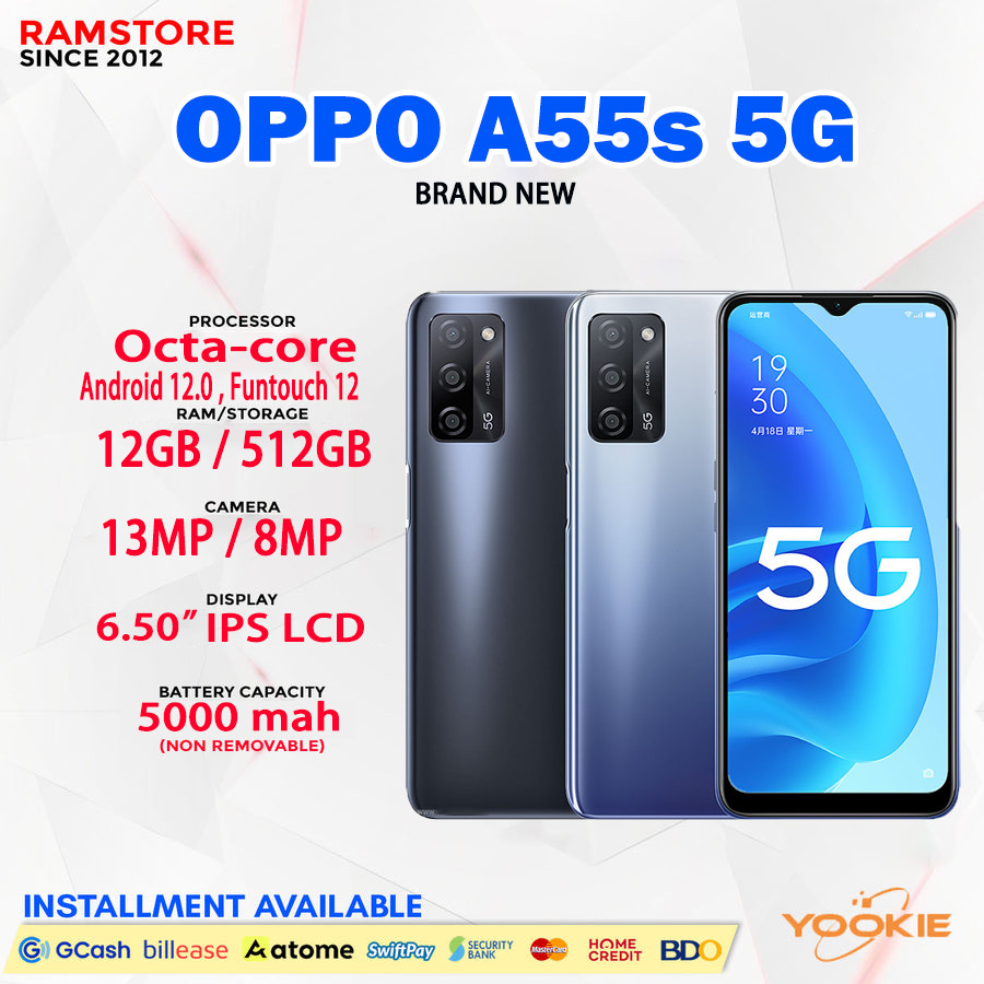 New Original A55s 5G Gaming phone 12GB+512GB android phone Fingerprint  Smartphone cellphone sale - Main Image