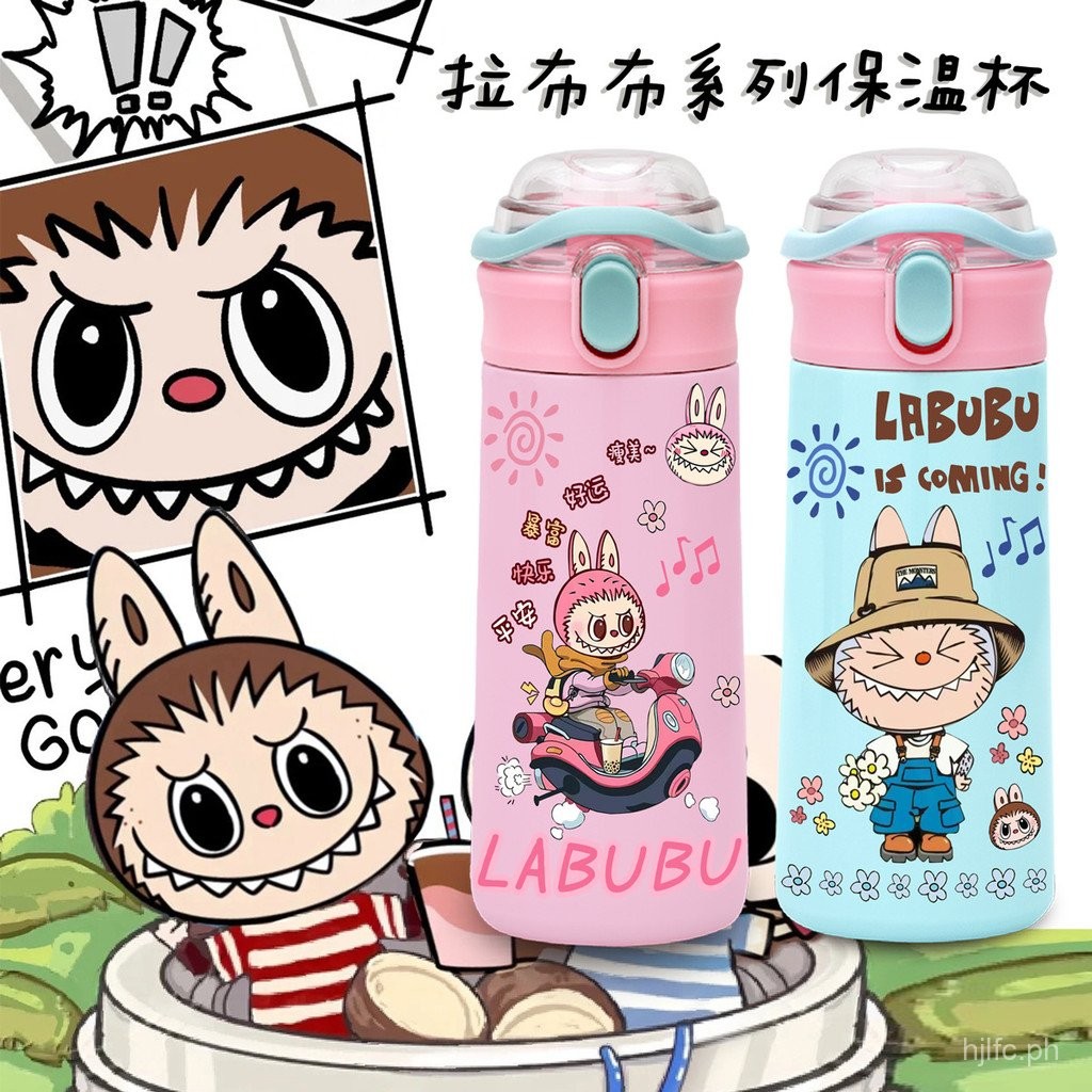 Labubu Cartoon Insulated Straw Cup - 304 Stainless Steel Vacuum ...