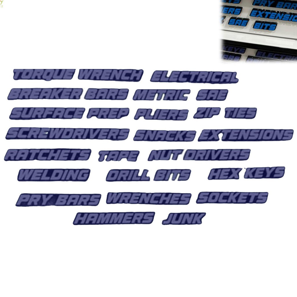 22pcs Tool Label Stickers Tear-Resistant Strong Adhesion for Toolbox ...