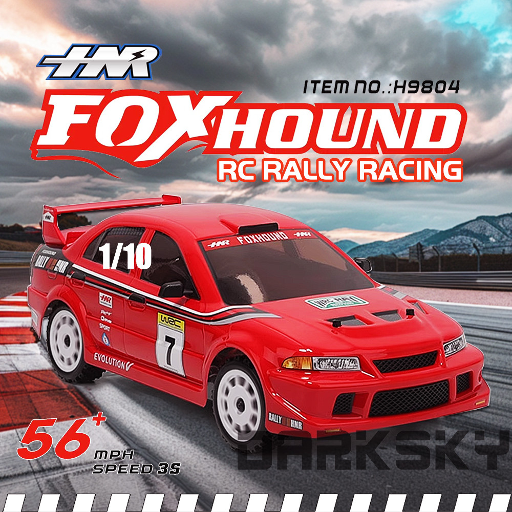 HNR H9804 FOXHOUND Brushless Rally Car 1/10 RC Electric Remote Control ...