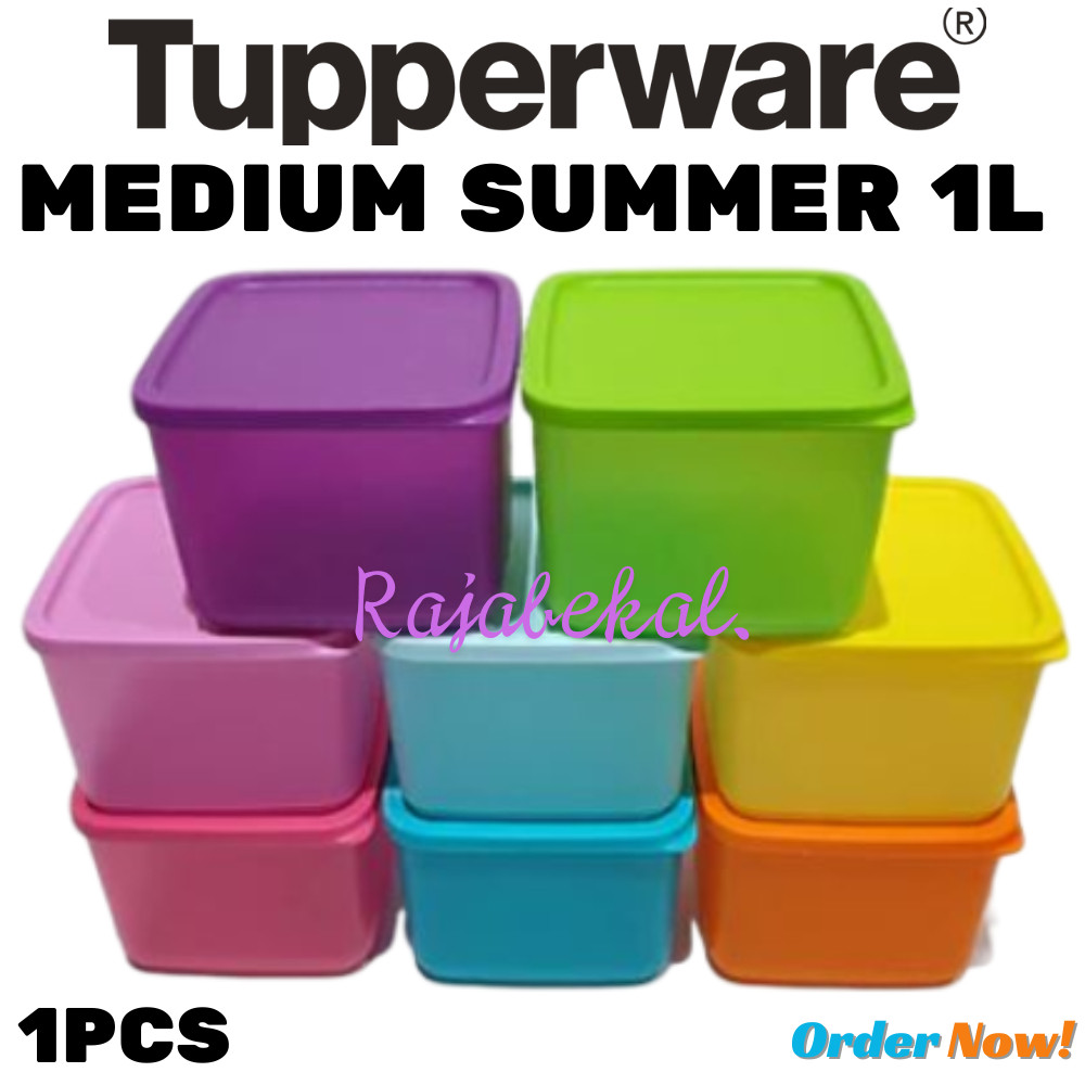 Tupperware Medium Summer Fresh Medium Tropical Medium Square | Shopee ...