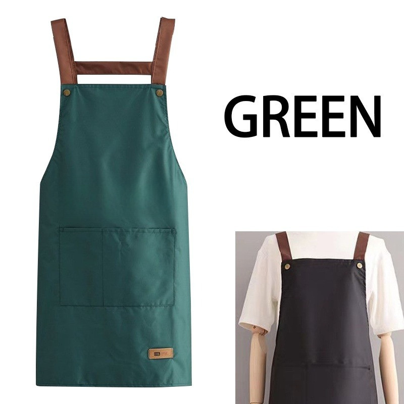 Canvas Waterproof Apron Stain-Resistant Women Men Chef Waiter Coffee ...