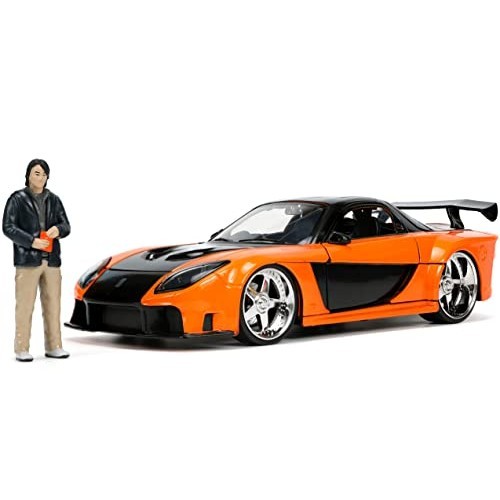 JADATOYS 1:24 F&F HAN'S MAZDA RX-7 Veilside w/HAN Fast and Furious Mini ...
