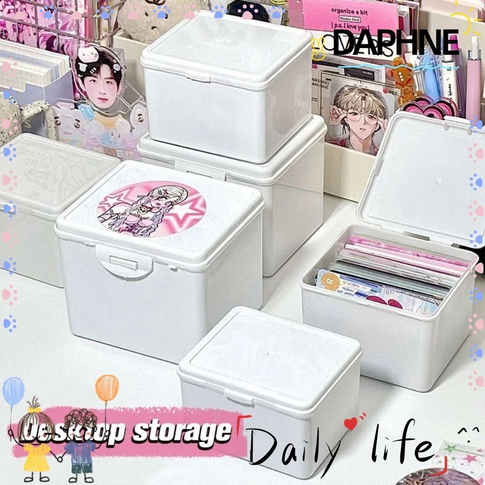 DAPHNE Storage Box, White Kpop Collection Box, Photos Idol Cards ...