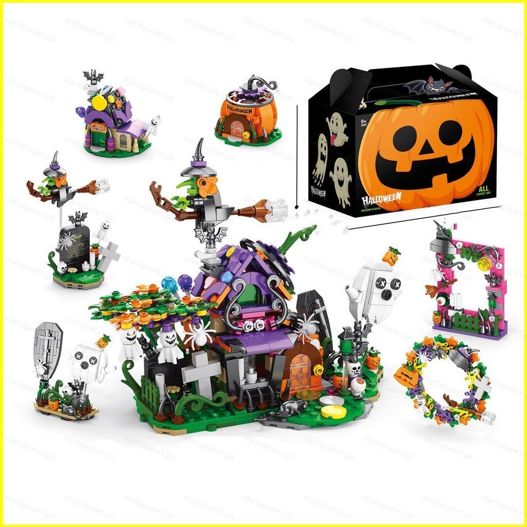 BX 6pcs Halloween Building Blocks Horror haunted house and Ghost trains Model Dolls Toys For Kids Home Ornament Shopee Philippines