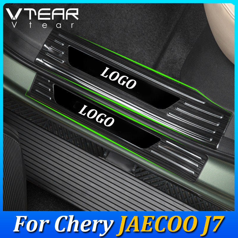 For CHERY JAECOO J7 2023 2024 2025 Door Sill Scuff Plate Guard Stainless Steel Kick Pedal Sticker Car Styling Accessories