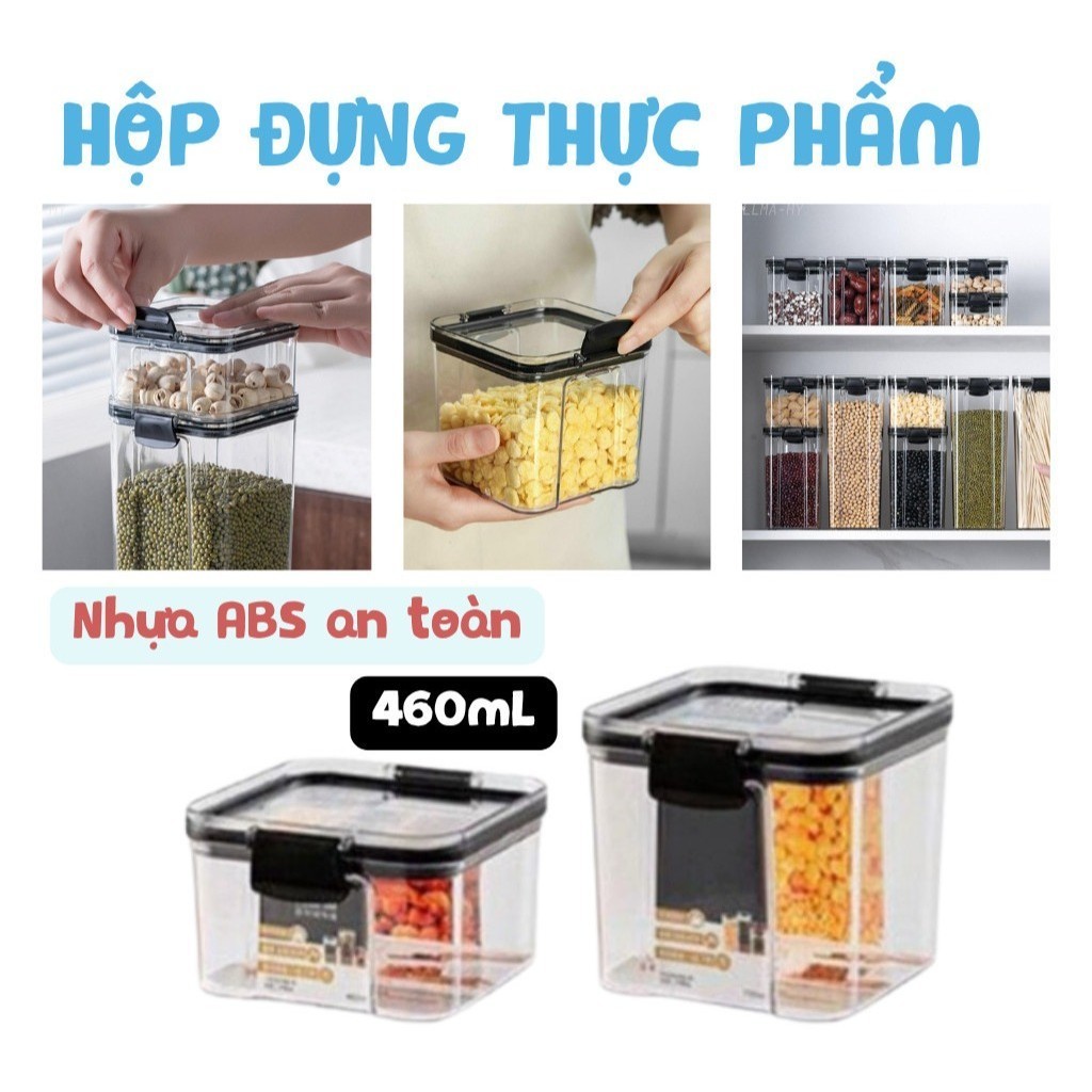 Airtight Dry Food Box Size 460ml, Plastic Food Box ABS Plastic