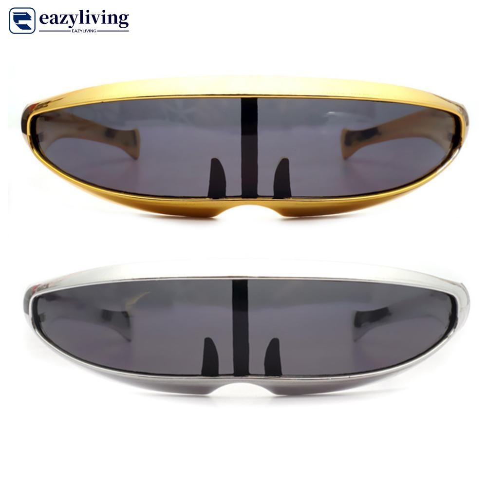 EAZYLIVING Upgraded Electroplate Futuristic Narrow Cyclops Visor