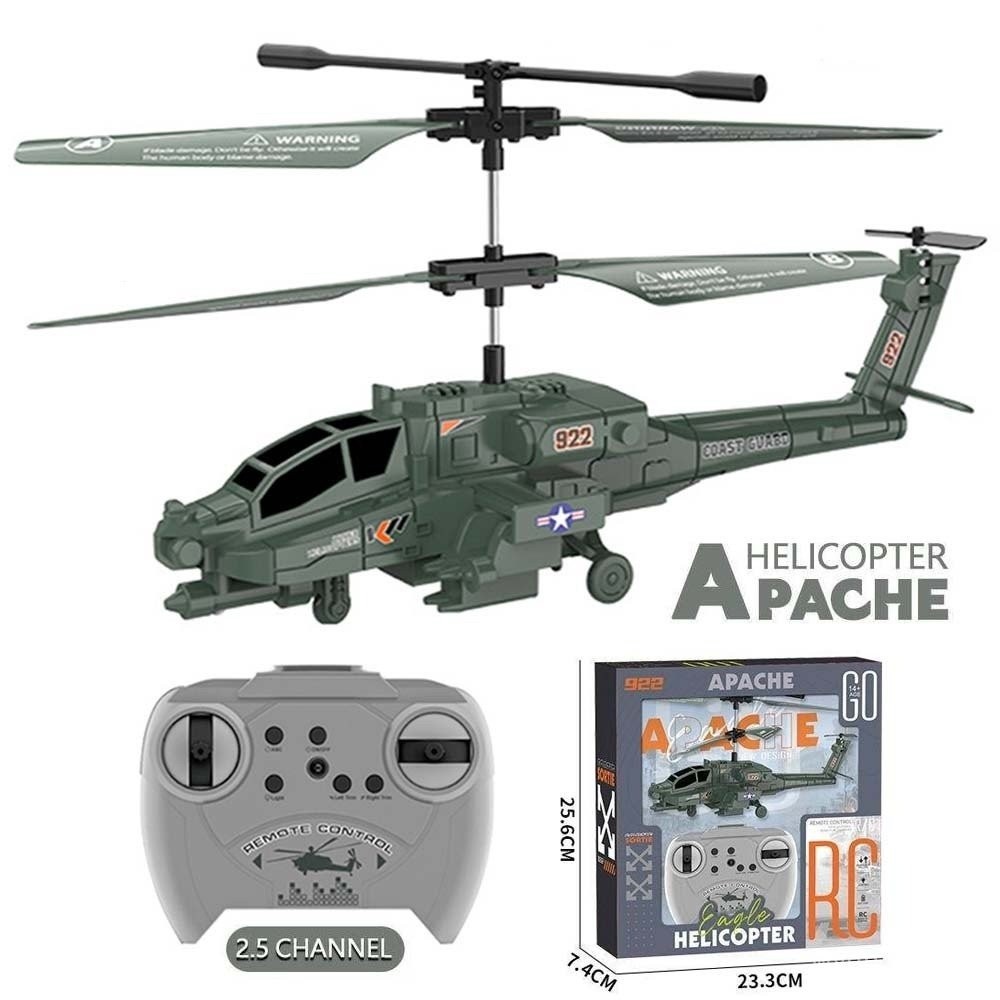 RC Apache Helicopter Plan Remote Control Flying Toy Airplane With
