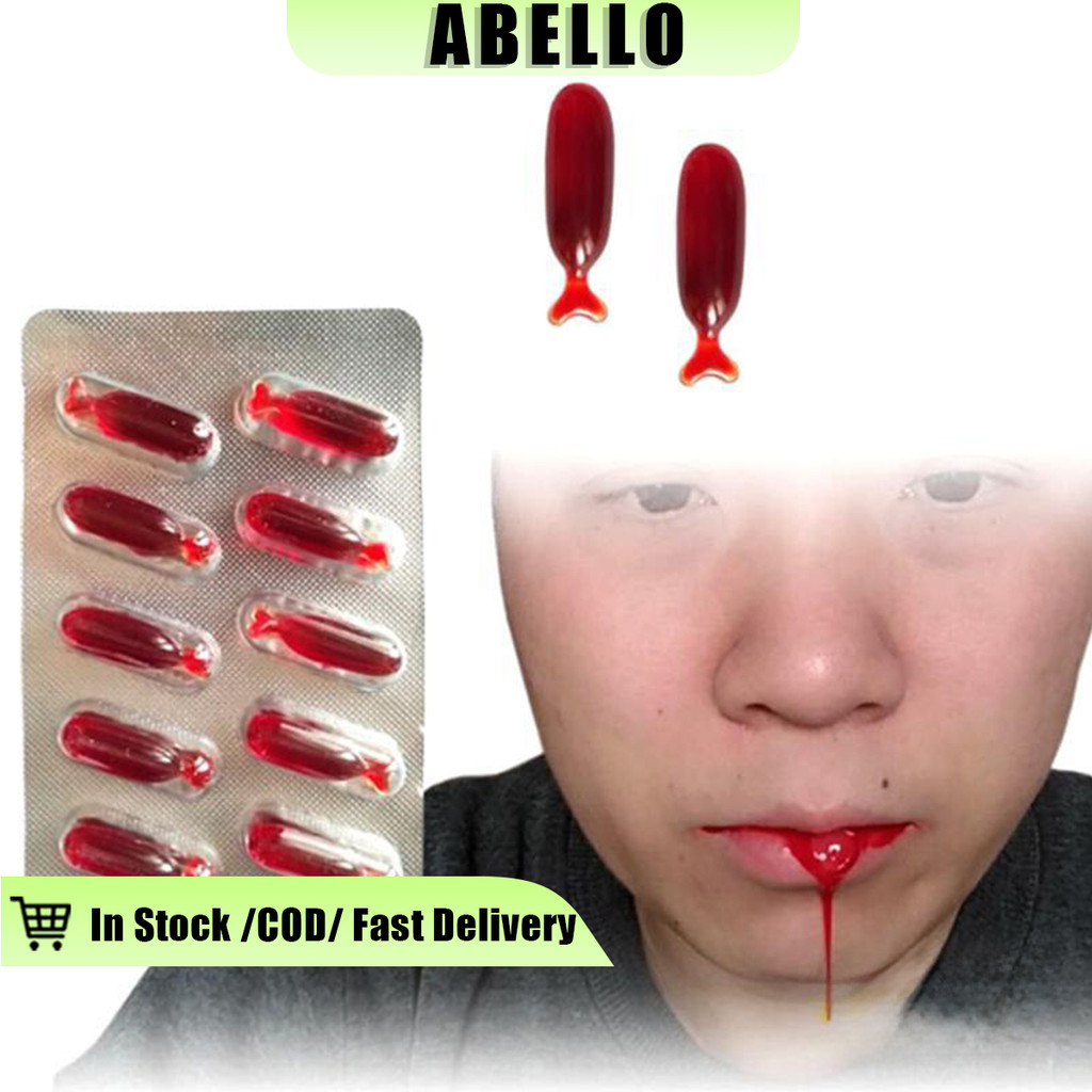 Fake Blood Pill Scary Halloween April Fools Day Party Props Funny Prank ...