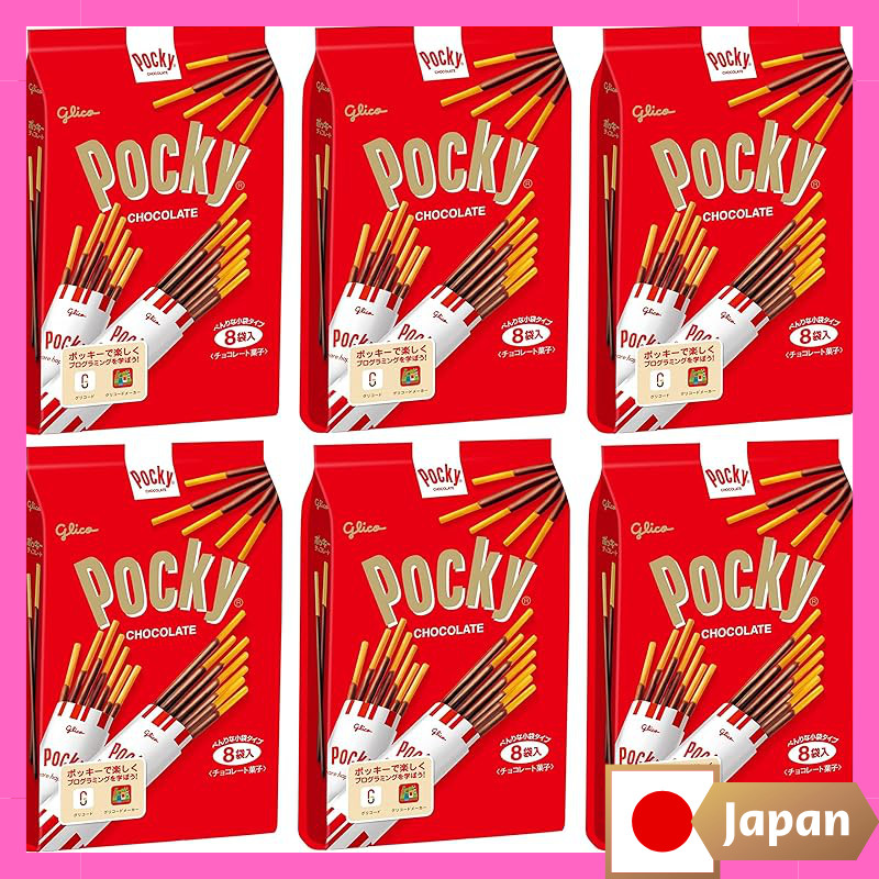 Glico Pocky Assorted Packs - 10 Sets of 2 Strawberry and 6 Sets of 8 ...