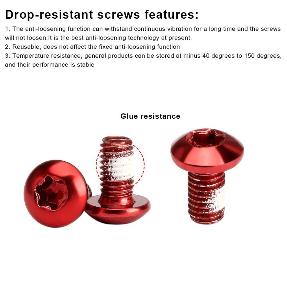 【HOT】12pcs M5x9mm Disk Brake Rotor Bolts Steel T25 Bike Bicycle Brakes