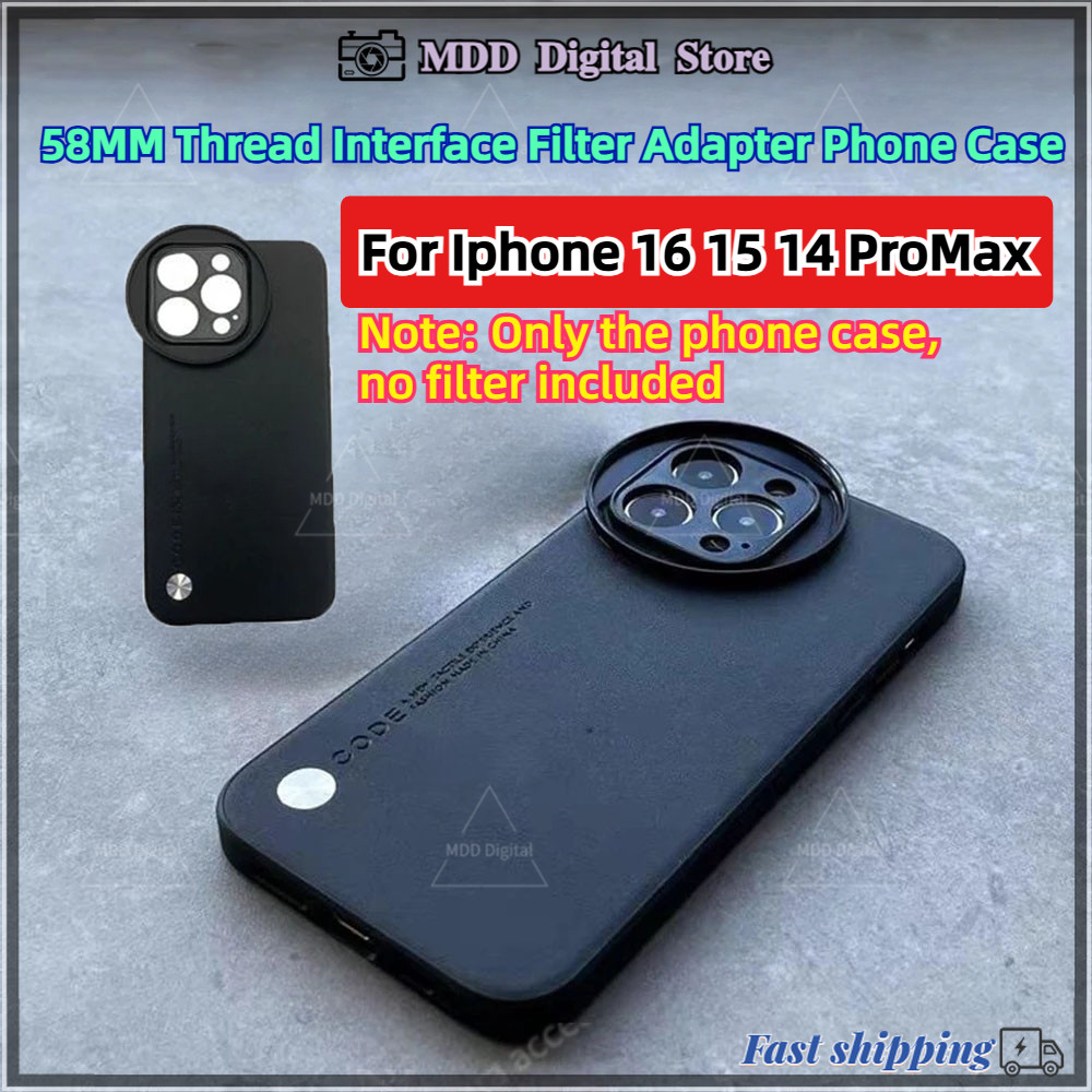 58MM Thread Interface Filter Ring Adapter Phone Case For CPL ND Filter ...