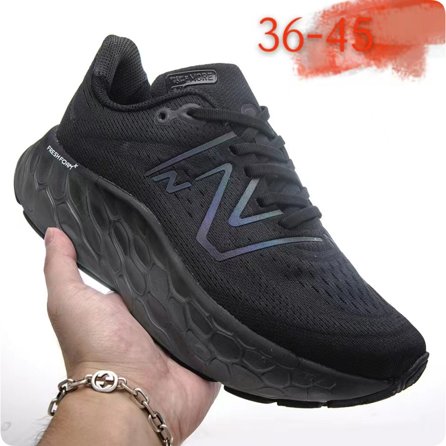 Fresh Foam X more V4 Thick sole breathable running shoes for men ...