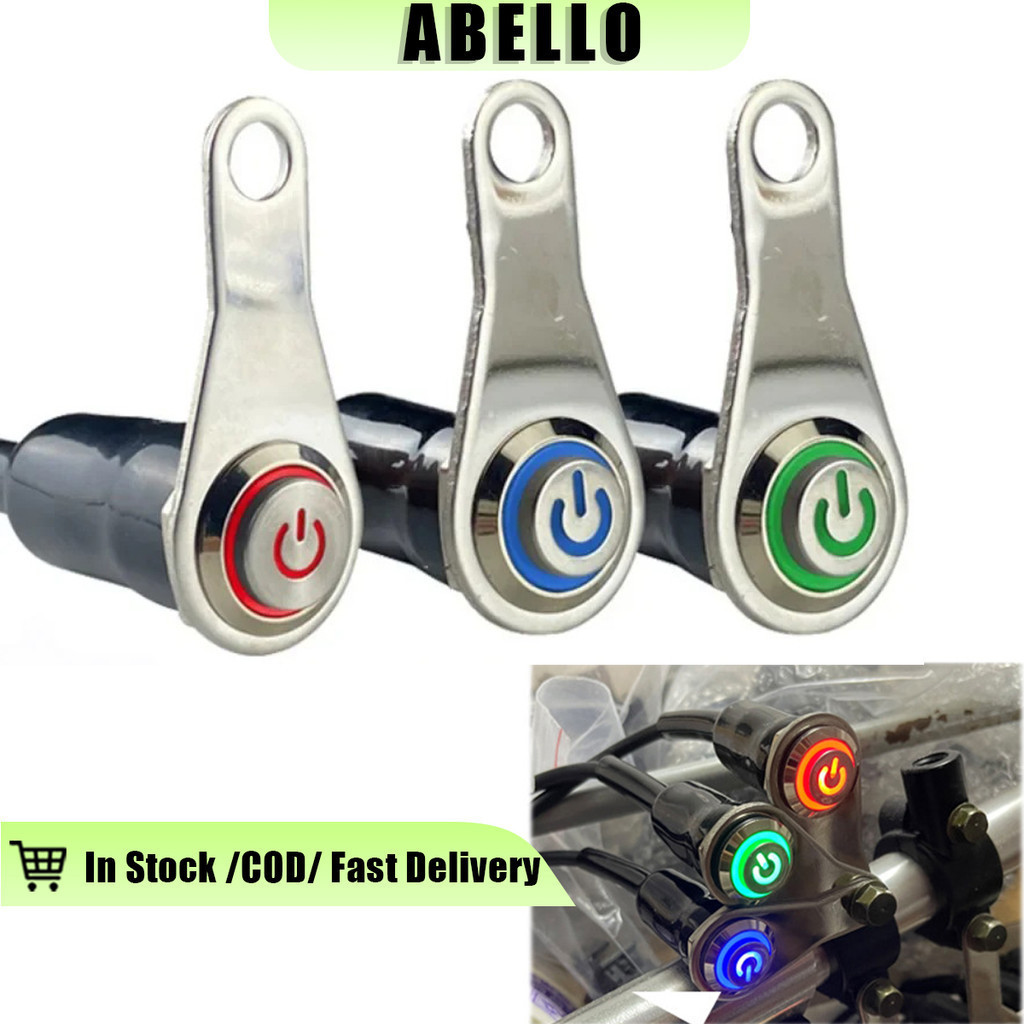 12V LED Waterproof Motorcycle Handlebar ON-OFF Switch Reset Self Return ...