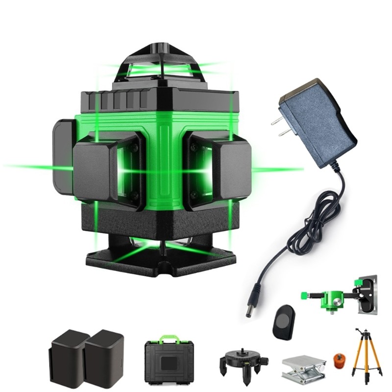 GJ* 360 Selves Leveling Lasers Level 16 Green Lines Auto Leveling With ...