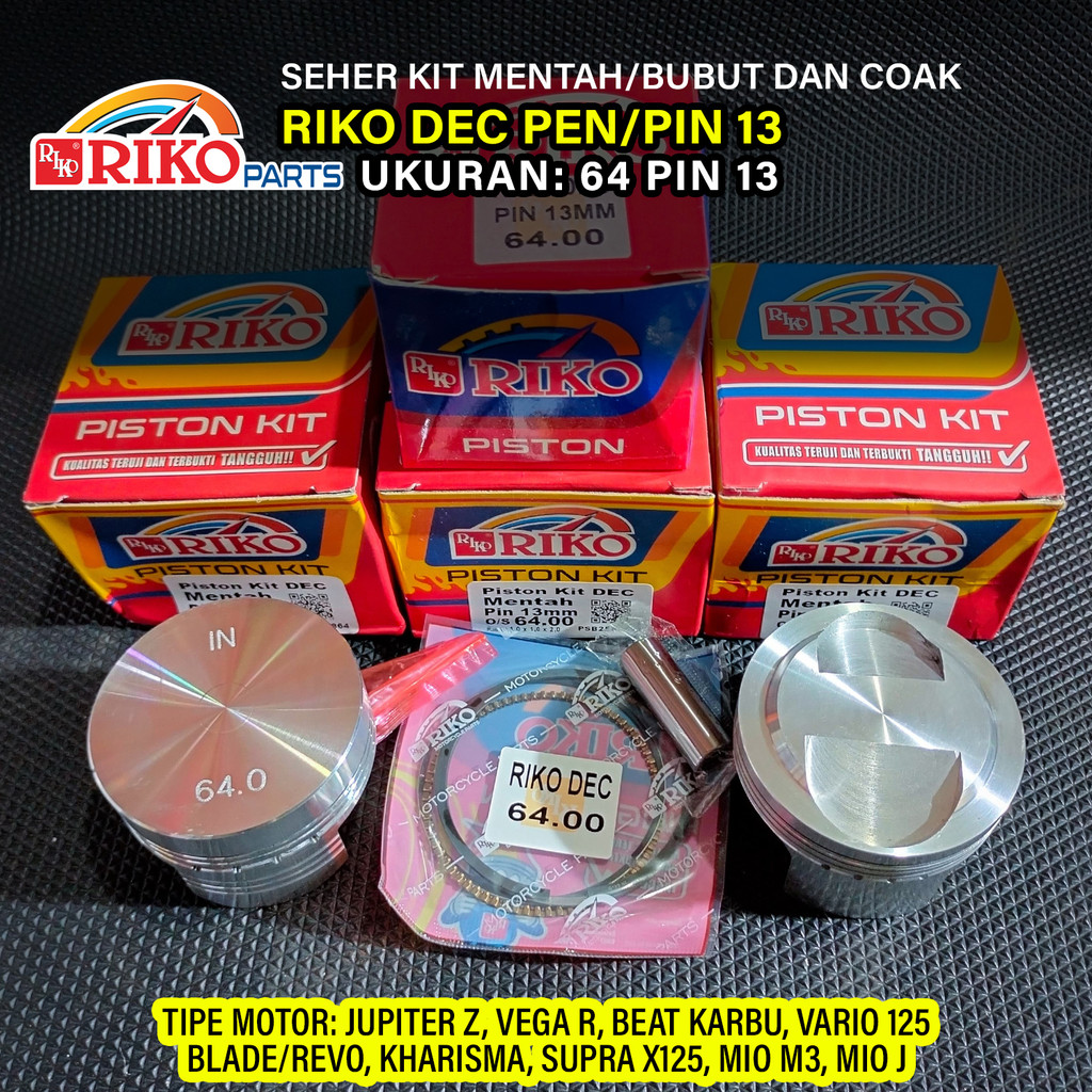 Piston Seher kit RIKO BORE UP PEN 13 64 mm DEC RAW Custom Lathe + Coak ...