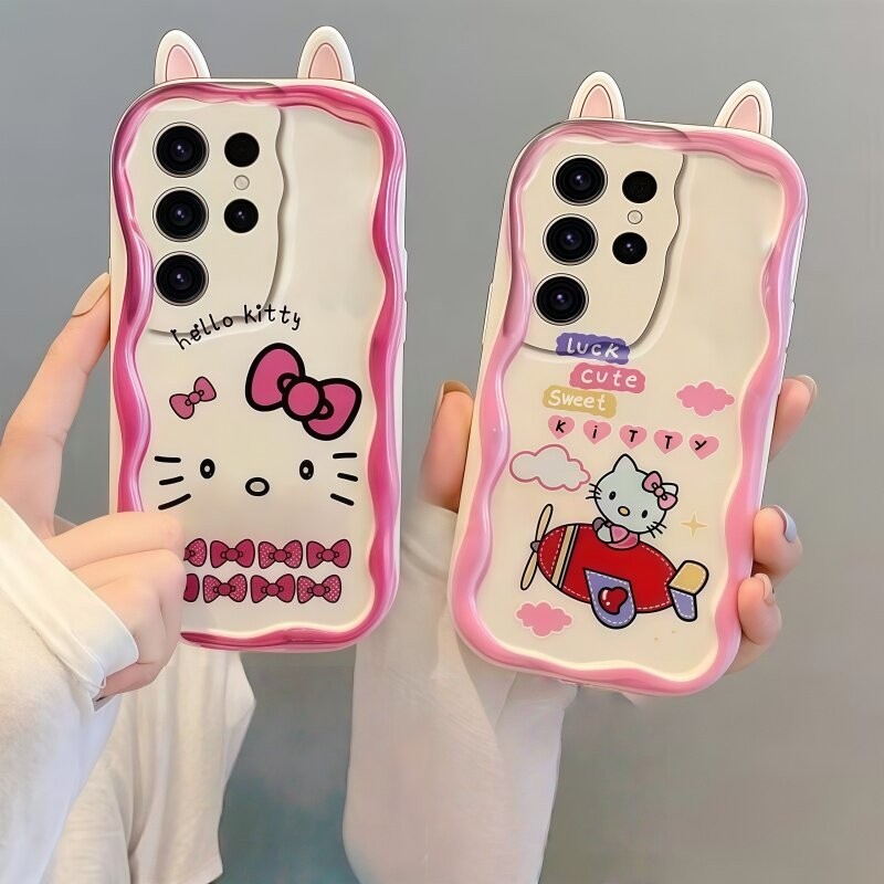 3D Ears Hello Kitty Case For VIVO V27 V27E V25E V23E V21E V23 V25 V15 ...
