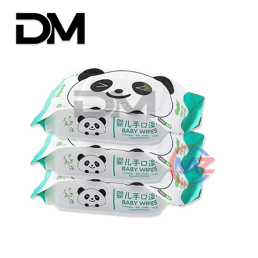 DM ( SET OF 3 ) Baby Corp Panda Organic Baby Wipes With Aloe vera ...