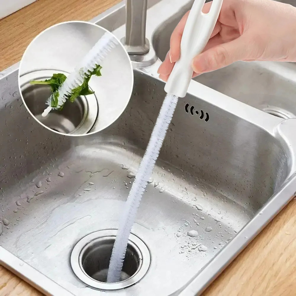 Pipe Dredging Brush Bathroom Sewer Hair Remove Sink Cleaning Brush ...