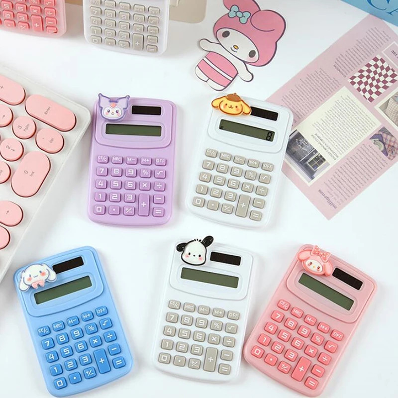 Mini Sanrio Calculator Cartoon 8 Digits LCD Electronic Calculators Kid ...