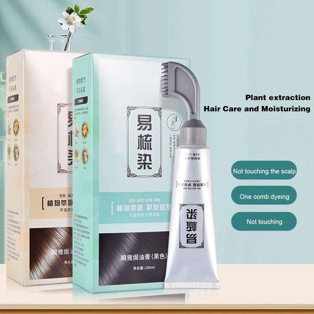 100ml Fruit Dyeing Cream Hair Dye Black Brown Plant Hair Dye Cream