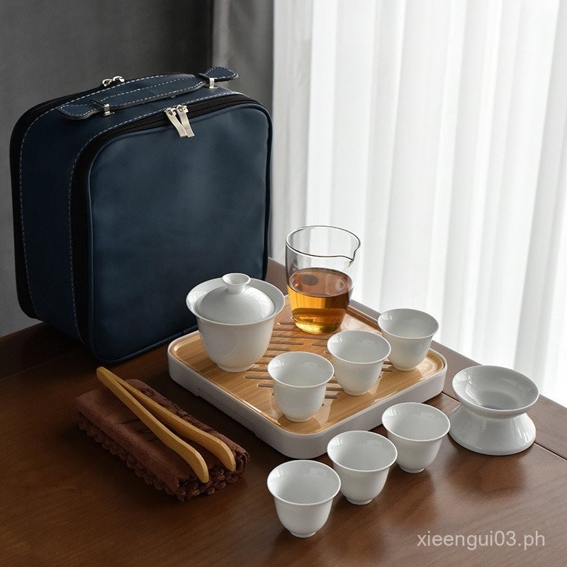 White Porcelain Tea Art Teaching Teaware Set Travel Tea Set Porcelain ...