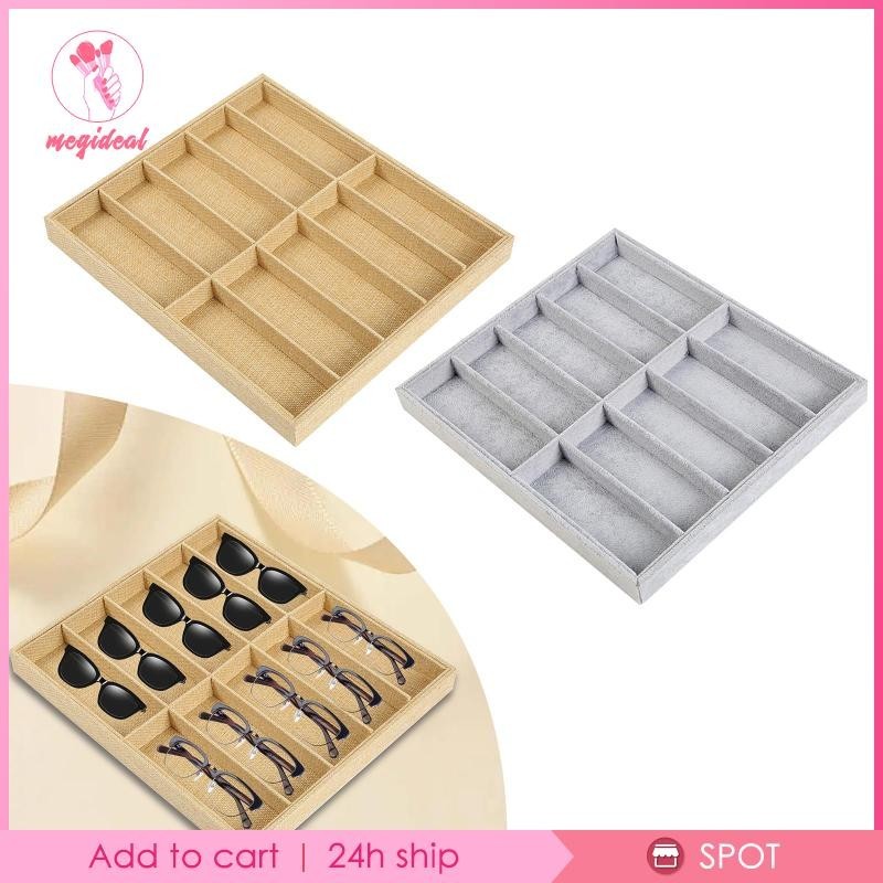 [MEGIDEAL] 10 Slot Glasses Holder Container Sunglasses Storage Rack ...