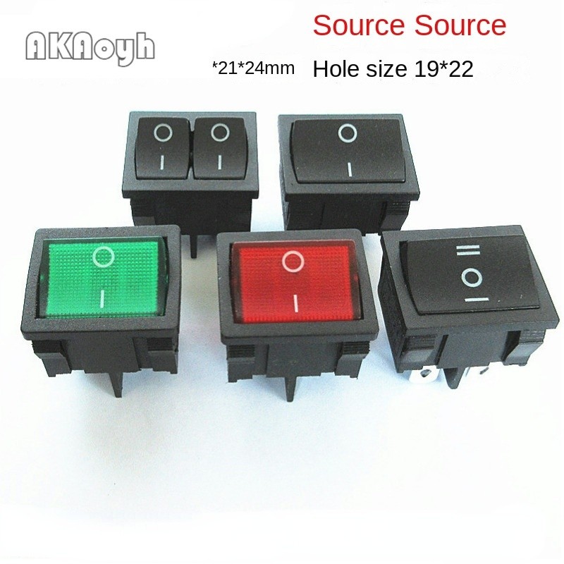 Kcd5 Rocket Switch Black 4/6 Pin 2/Two-speed 3-speed Red Green with ...