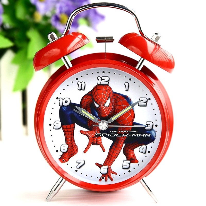 Spider-man Creative Simple Boy Student Dedicated Alarm Clock Metal Loud ...