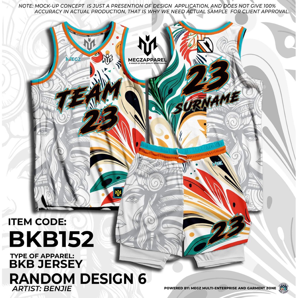 MEGZ BKB152 Customize Basketball Jersey Full Sublimation Shopee Philippines